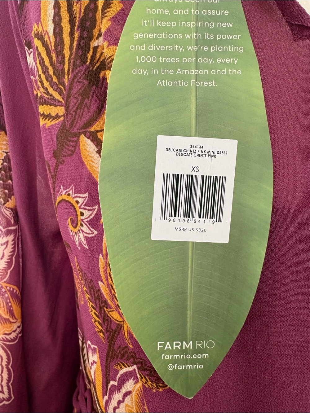 Farm Rio Delicate Chintz Ruffled Mini Dress - Picture 7 of 8